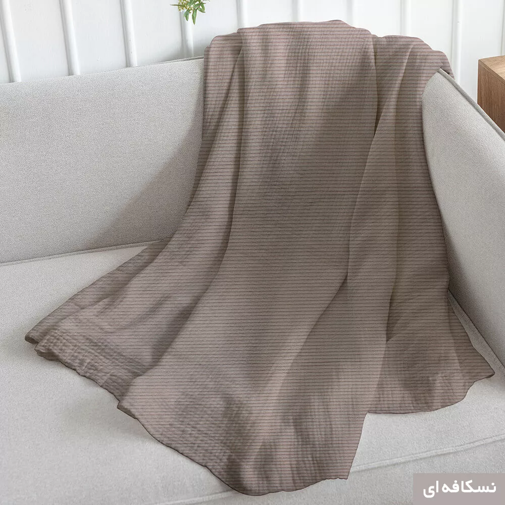 شال مبل شاران هوم مدل مخملی طرح راه راه سایز 150×170 سانتی متر