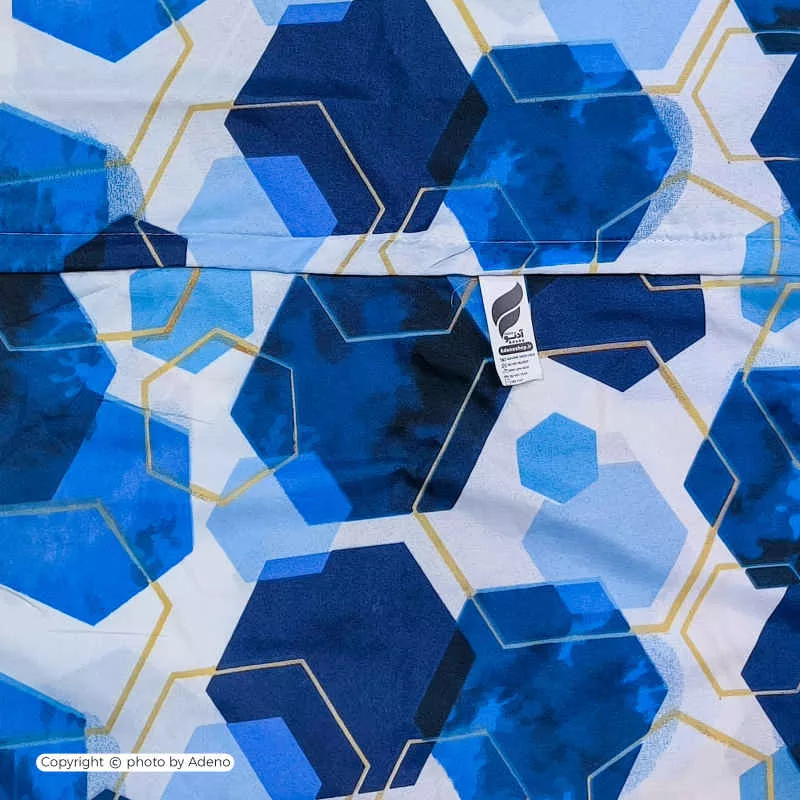 کاور تشک مهمان آدنو مدل Hexagon کد CH134 یک نفره سایز 90x190 سانتی متر