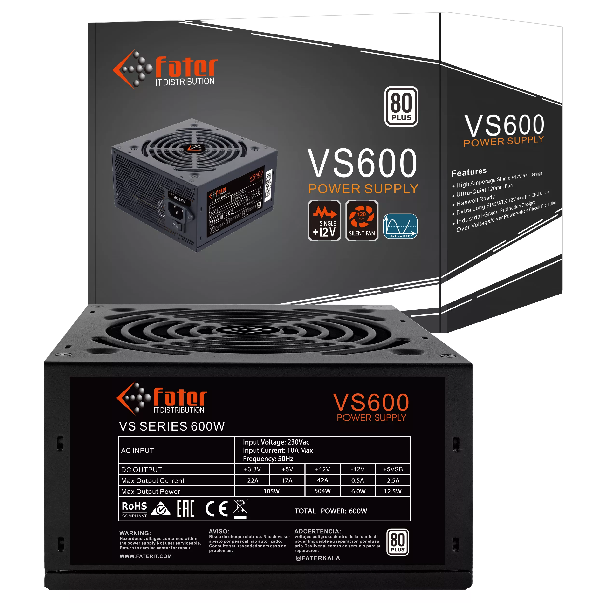 منبع تغذیه کامپیوتر فاطر مدل VS600