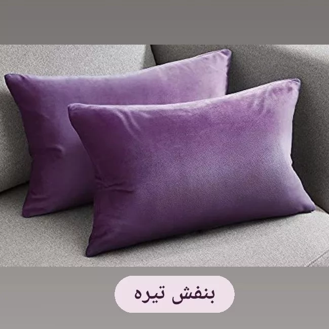 رو بالشتی ملولِی مدل مخمل بسته 2 عددی