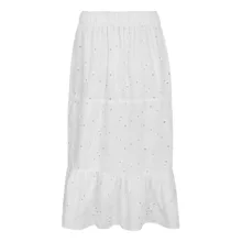 دامن چین‌دار زنانه مدل 101 رنگ سفید