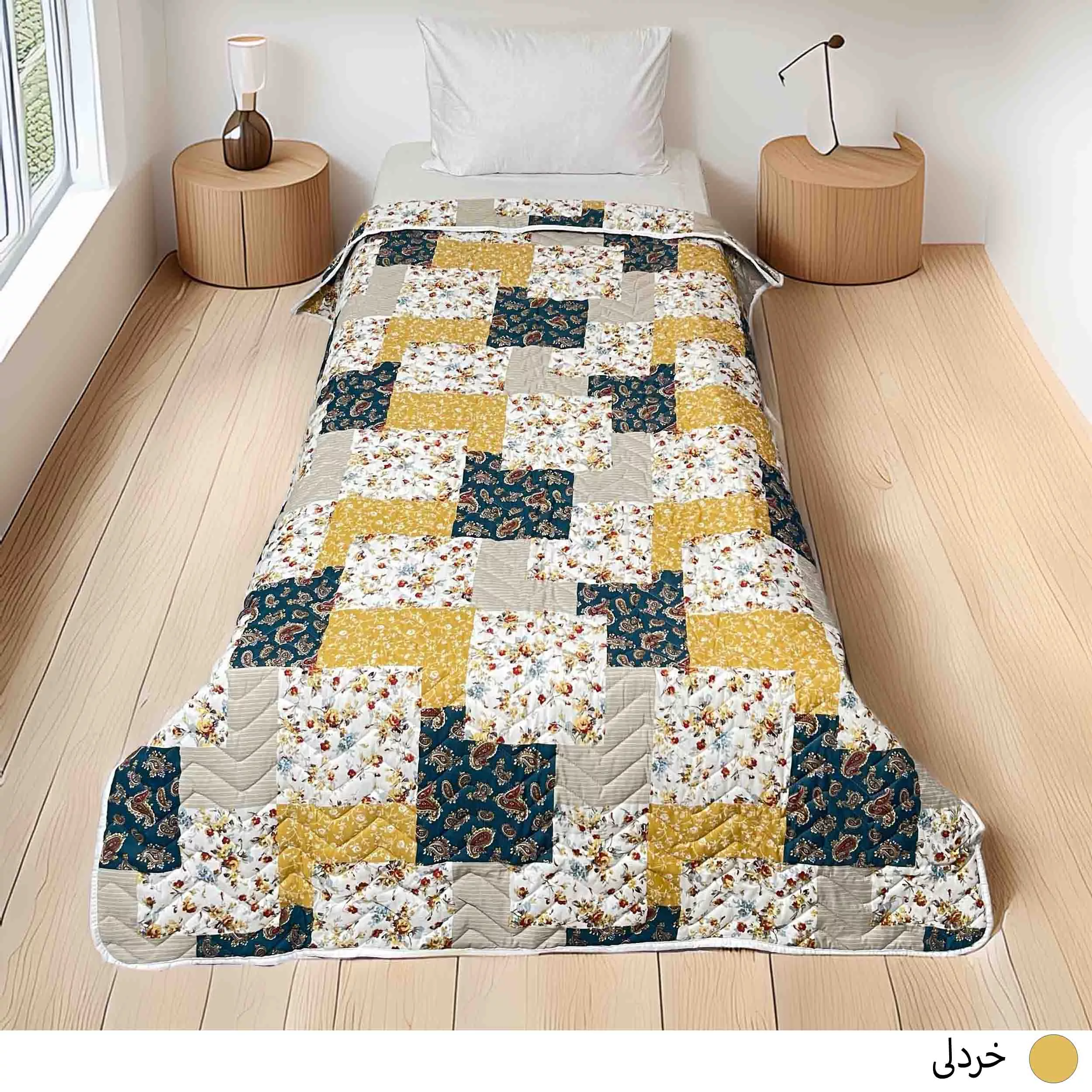 روتختی یک نفره مانیکاهوم مدل چهل تکه پلاس سایز 220x150 سانتی‌متر