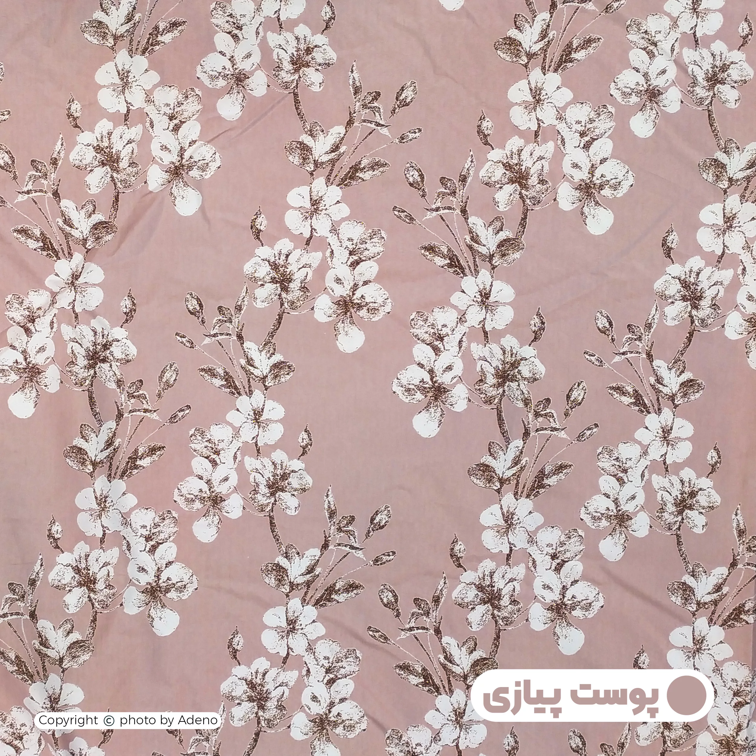 ملحفه تشک مهمان آدنو مدل زنبق کد IR121 یک نفره سایز 90x190 سانتی متر