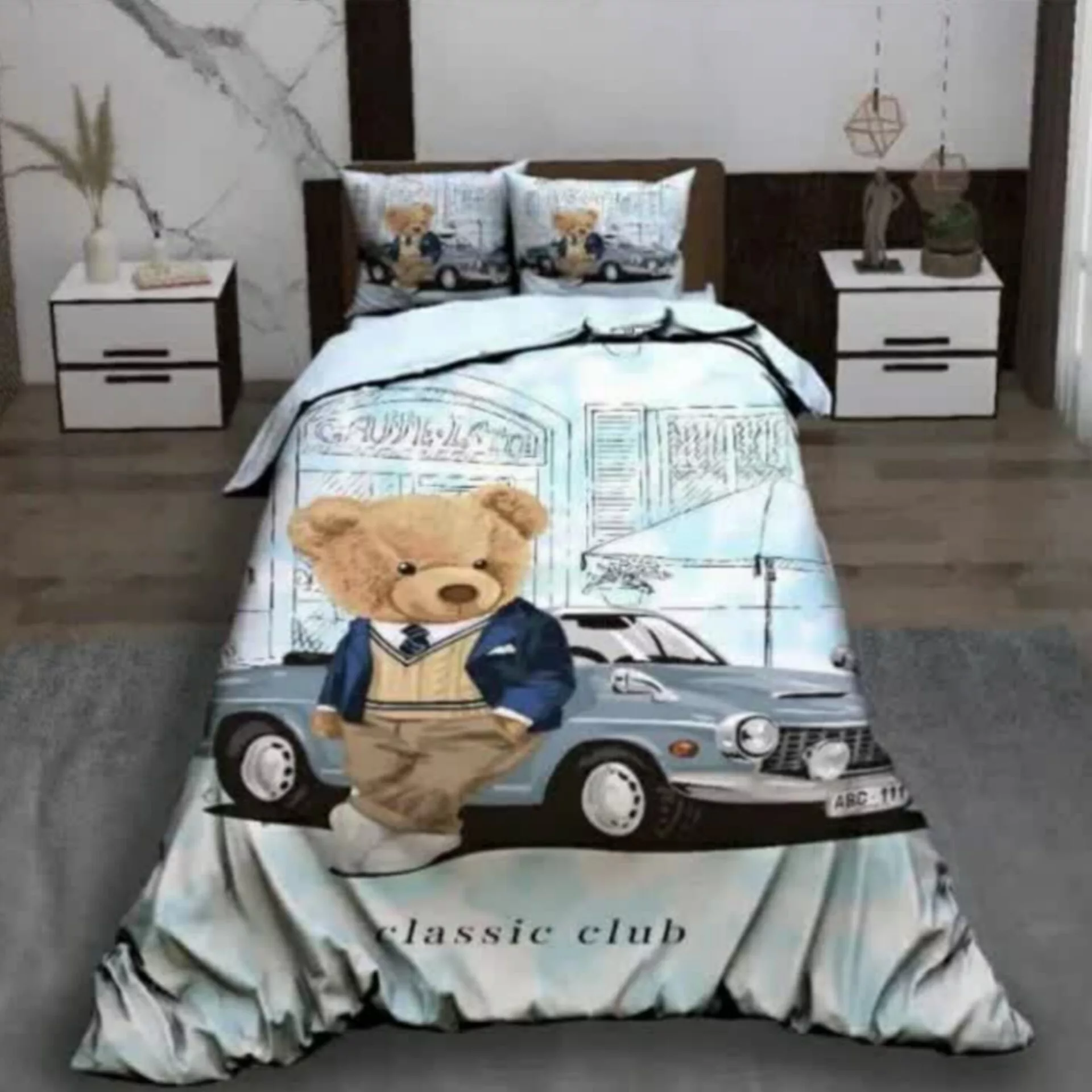 سرویس خواب 1 نفر 5 تکه مدل تدی ماشینی