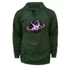 هودی زنانه مدل فضانورد کد ۲۱ رنگ یشمی