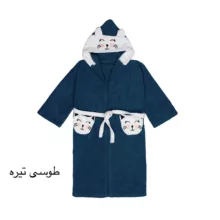 حوله پالتویی کودک هنرمند مدل cat سایز ۹۰×۸۰ سانتی متر