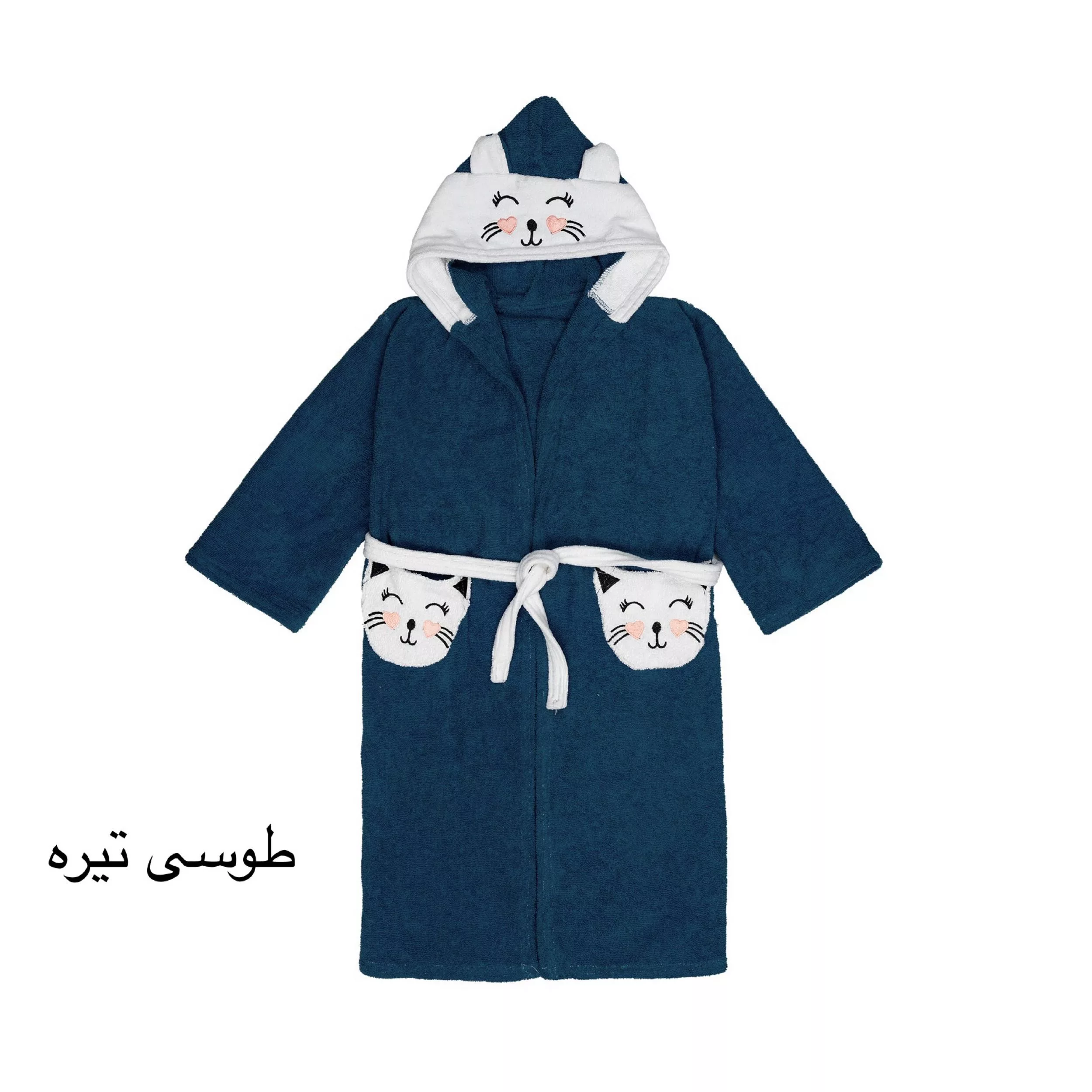 حوله پالتویی کودک هنرمند مدل cat سایز 110×100سانتی متر