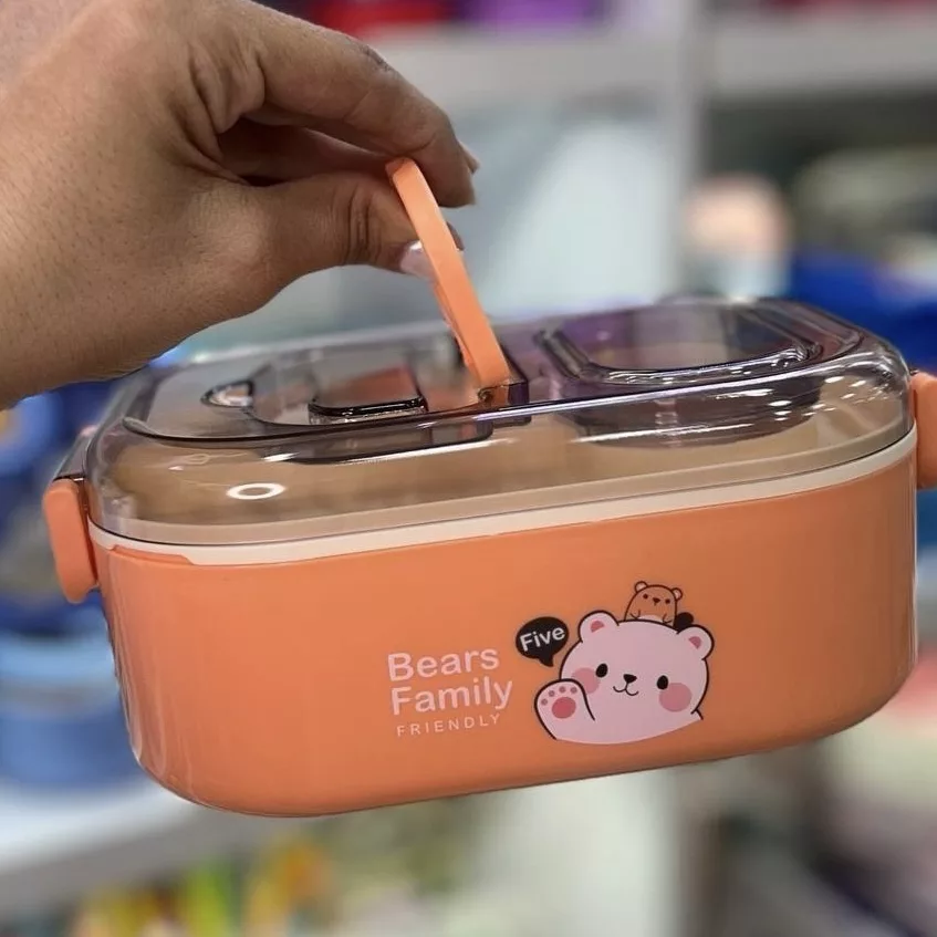 ظرف غذای کودک مدل Bears family