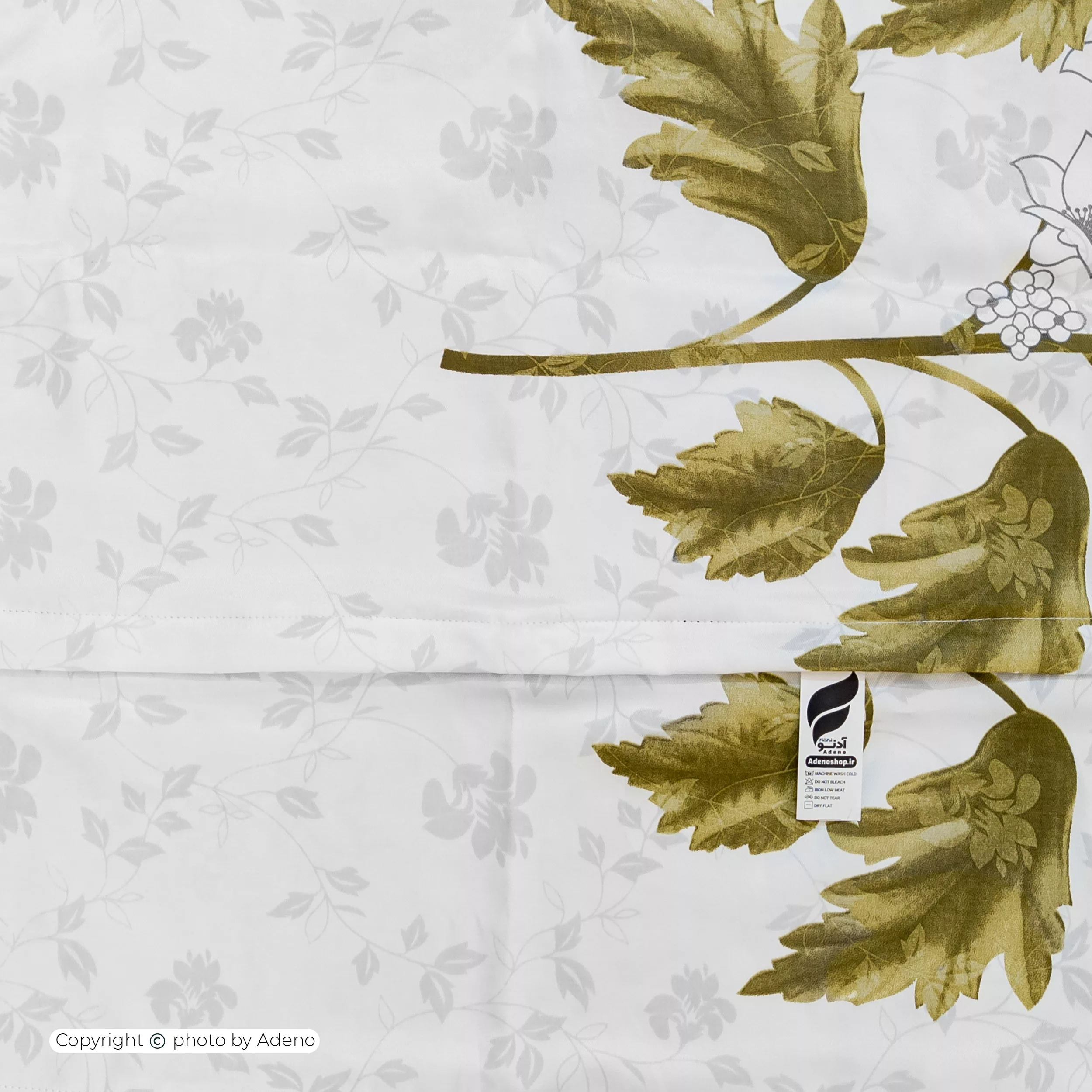 روکش لحاف پنبه آدنو مدل گل داوودی کد IR212 دو نفره سایز 240x220 سانتی‌متر