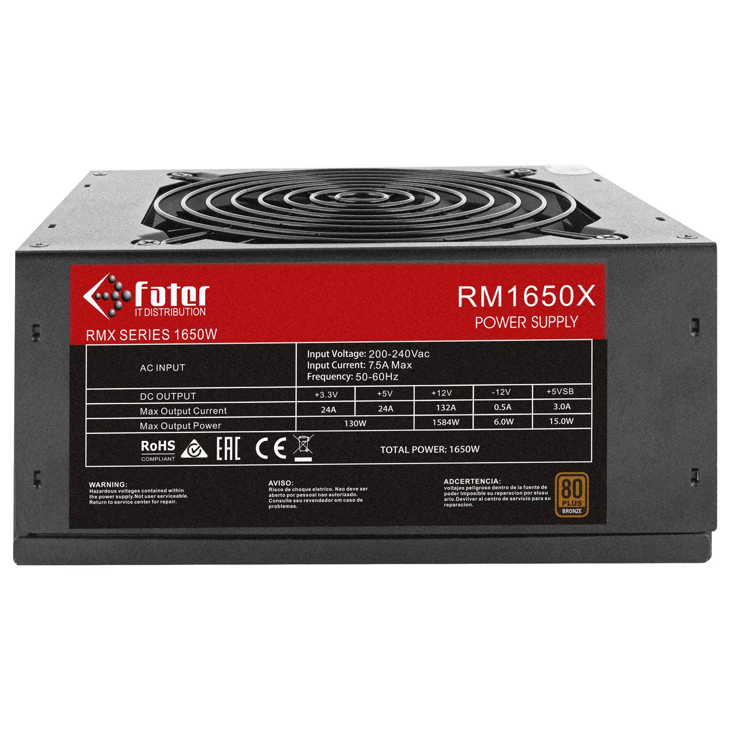 منبع تغذیه کامپیوتر 1650 وات فاطر مدل RM-1650 80+ Bronze 1650W