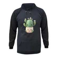 هودی زنانه مدل کاکتوس کد ۲ رنگ ذغال سنگی