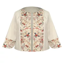 کت زنانه مدل کتان خرجکار هندی کد AK1395