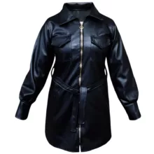 کت چرم زنانه مدل کارگو چرم کد A