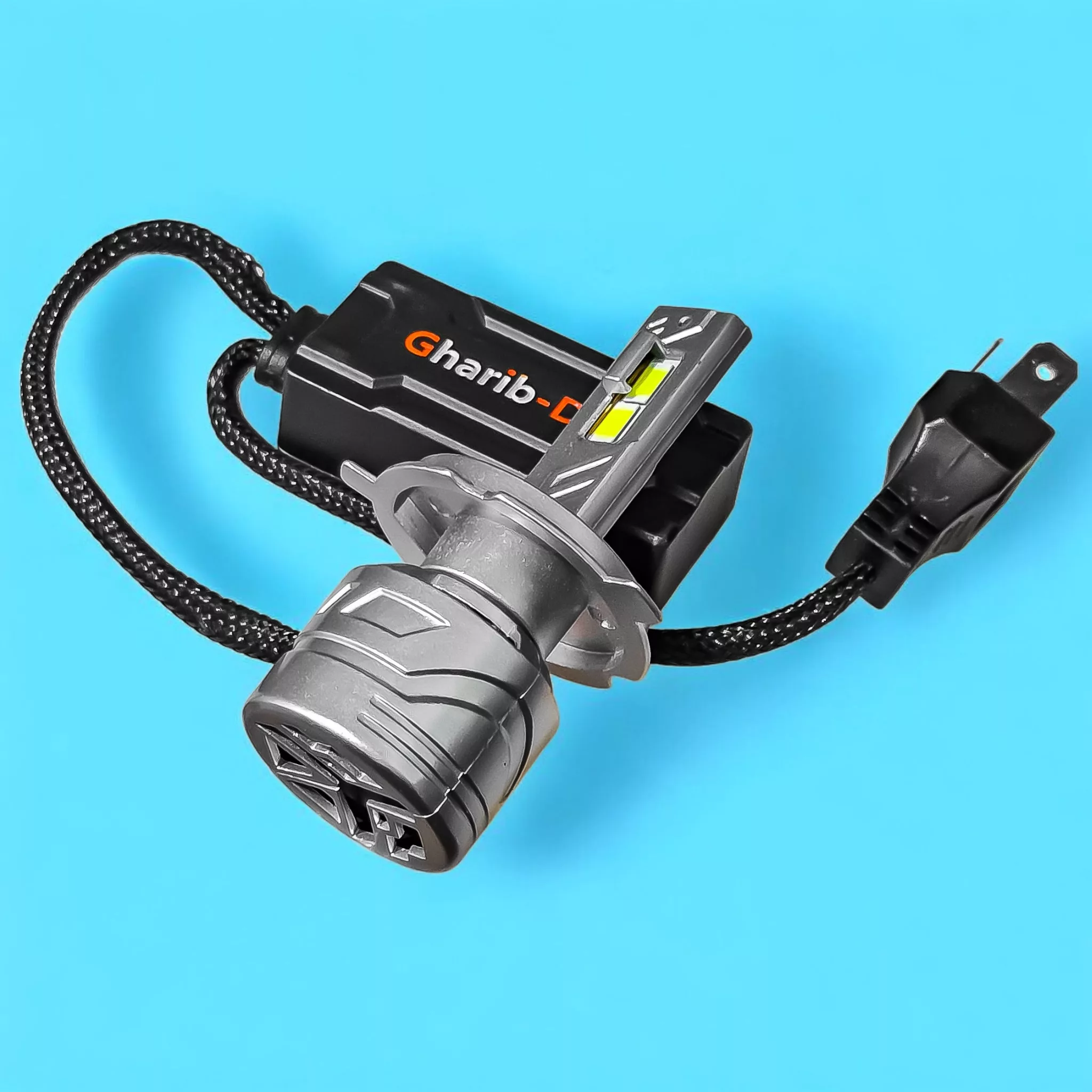 لامپ نور پایین و نور بالا چراغ جلو تک حالته بست یدک مدل یخی کد CB1300 پایه H4 مناسب برای پراید نسیم و صبا بسته ۲ عددی