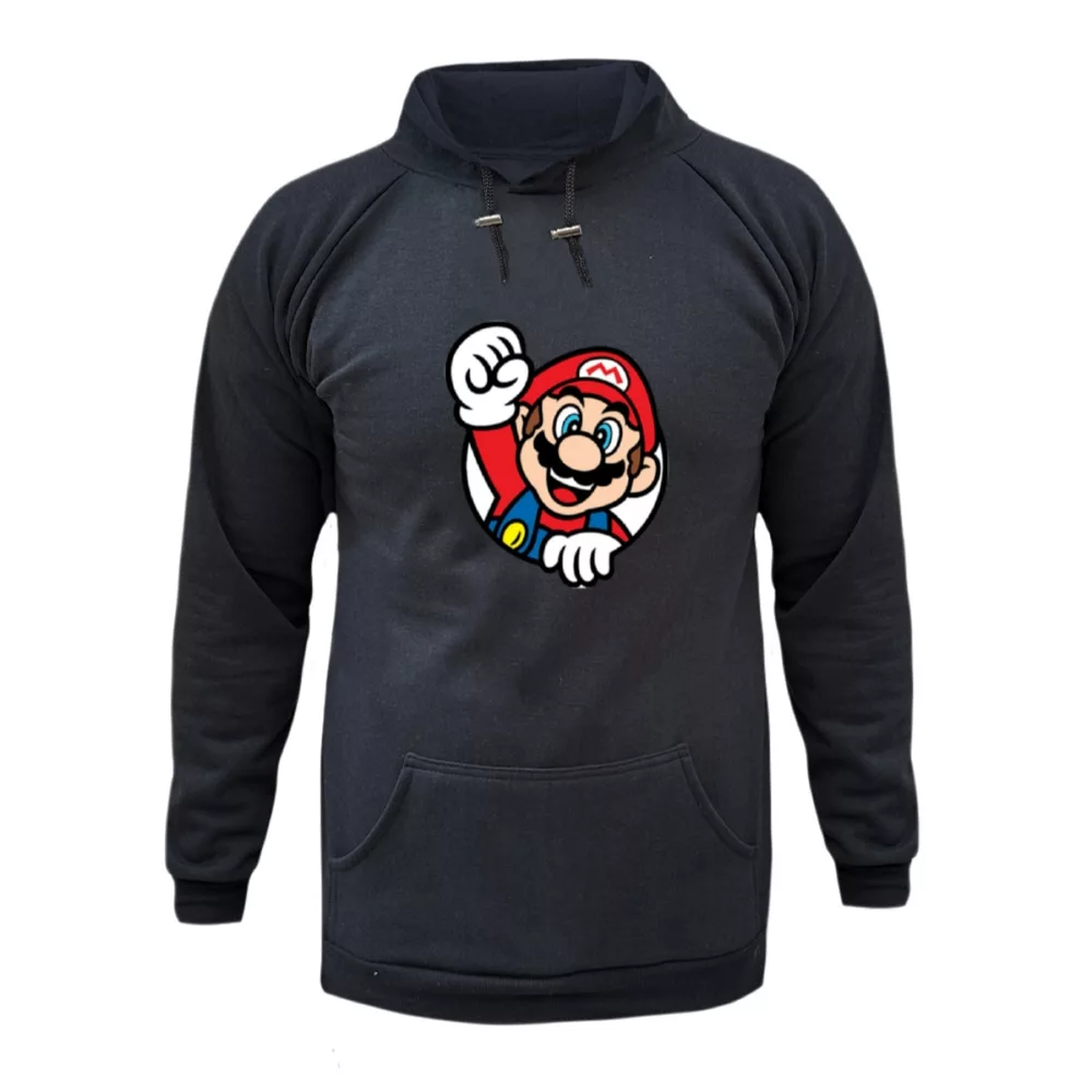 هودی زنانه مدل ماریو کد ۷ رنگ ذغال سنگی