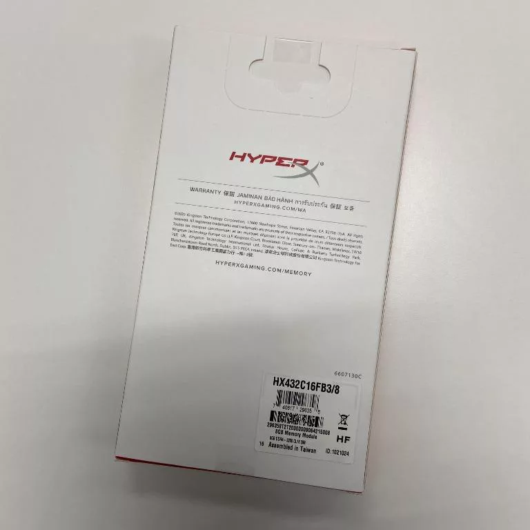 رم کامپیوتر DDR4 تک کاناله 3200 مگاهرتز CL16 کینگستون مدل HyperX FURY ظرفیت 8 گیگابایت