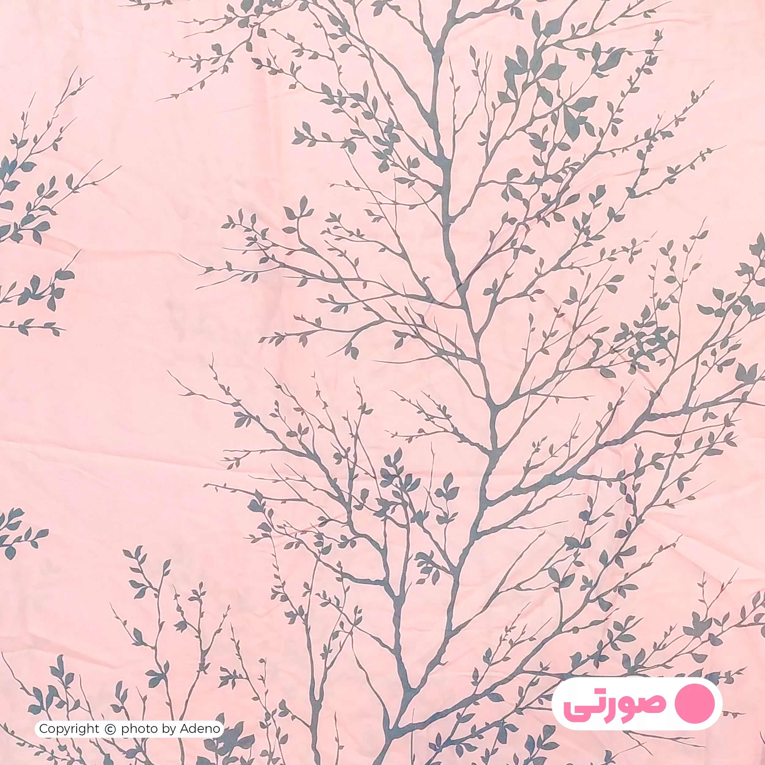 ملحفه آدنو مدل شاخه کد IR132 یک نفره سایز 120x200 سانتی متر