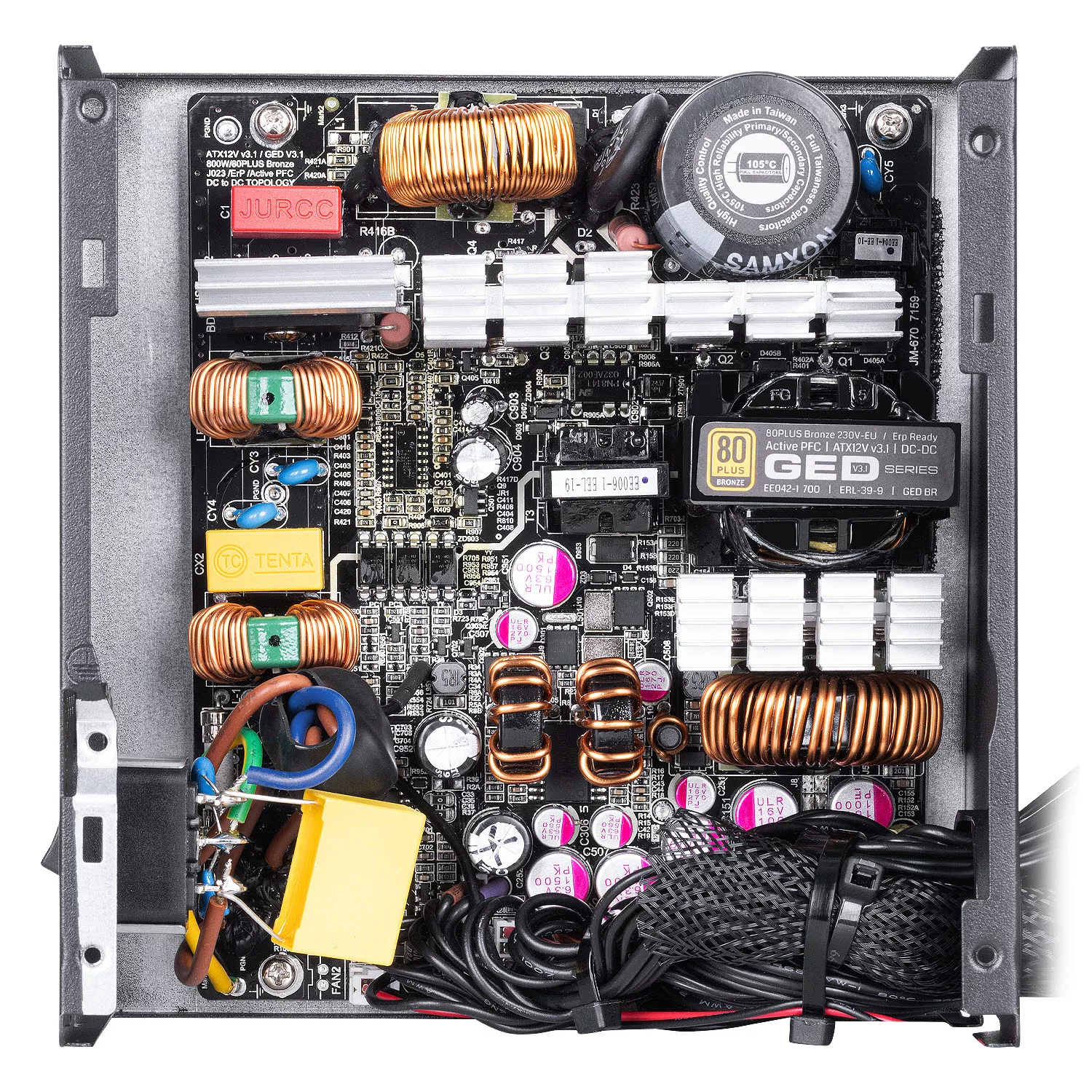 منبع تغذیه کامپیوتر 800W وات گرین مدل GP800A-GED V3.1 (ATX 3.1)