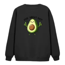 سویشرت زنانه مدل آووکادو خوشحال رنگ مشکی