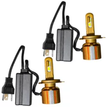 لامپ نور پایین و نور بالا چراغ جلو تک حالته بست یدک مدل یخی کد X19 با پایه H4 مناسب برای پژو 405 بسته ۲ عددی