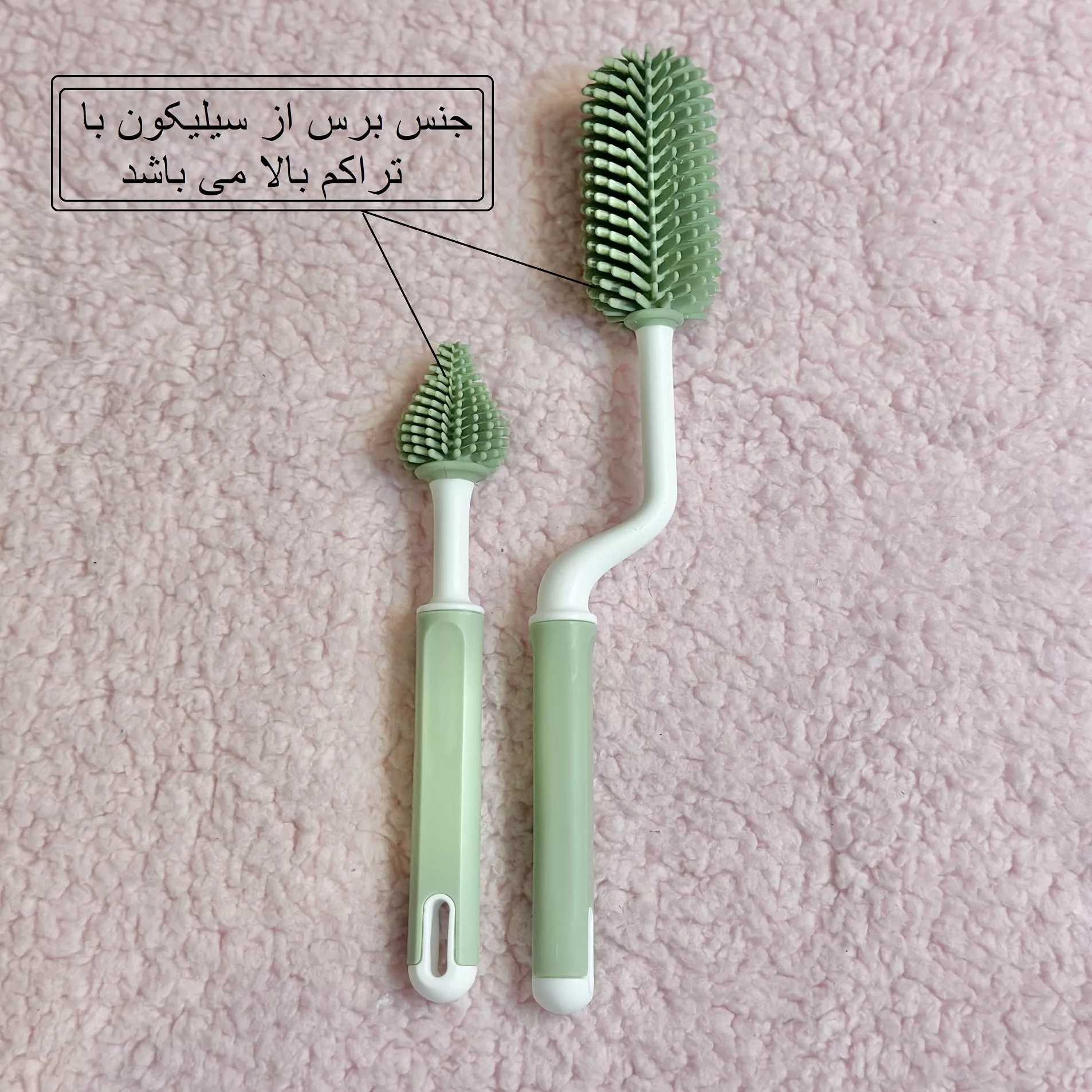 برس شیشه شوی مدل سیلیکونی بسته 2 عددی