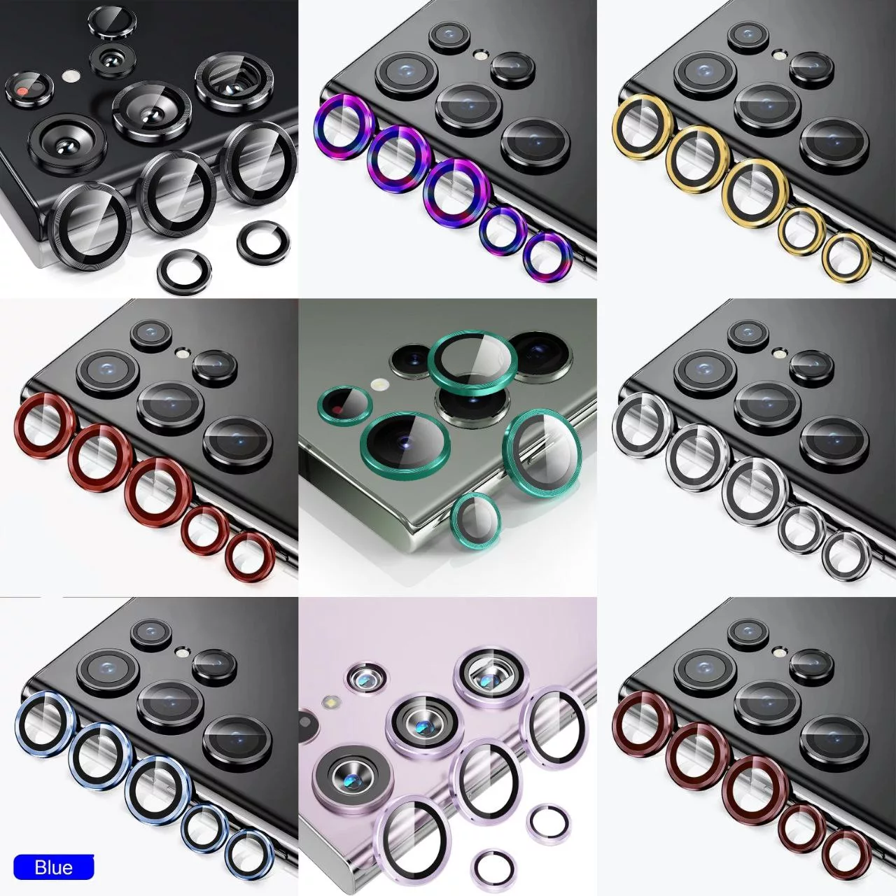 محافظ لنز دوربین بوف مدل HD-ColorLenz مناسب برای گوشی موبایل سامسونگ Galaxy S24 Ultra