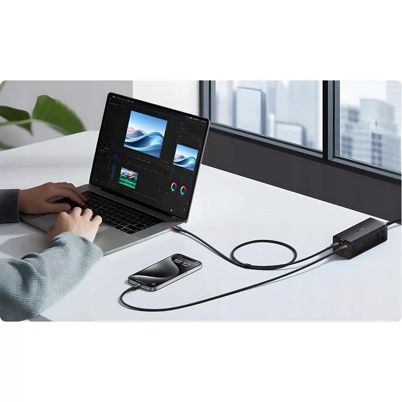 کابل USB-C بیسوس مدل B-2pcs طول 1 متر