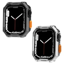 بند ساعت آکوآرا مدل Hexa 3Bead مناسب برای اپل واچ 46 میلیمتری سری 10 به همراه کاور