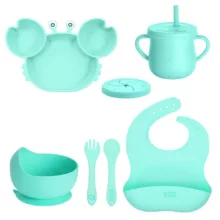 سرویس غذا خوری 8 پارچه کودک هاگی باگی مدل سیلیکونی