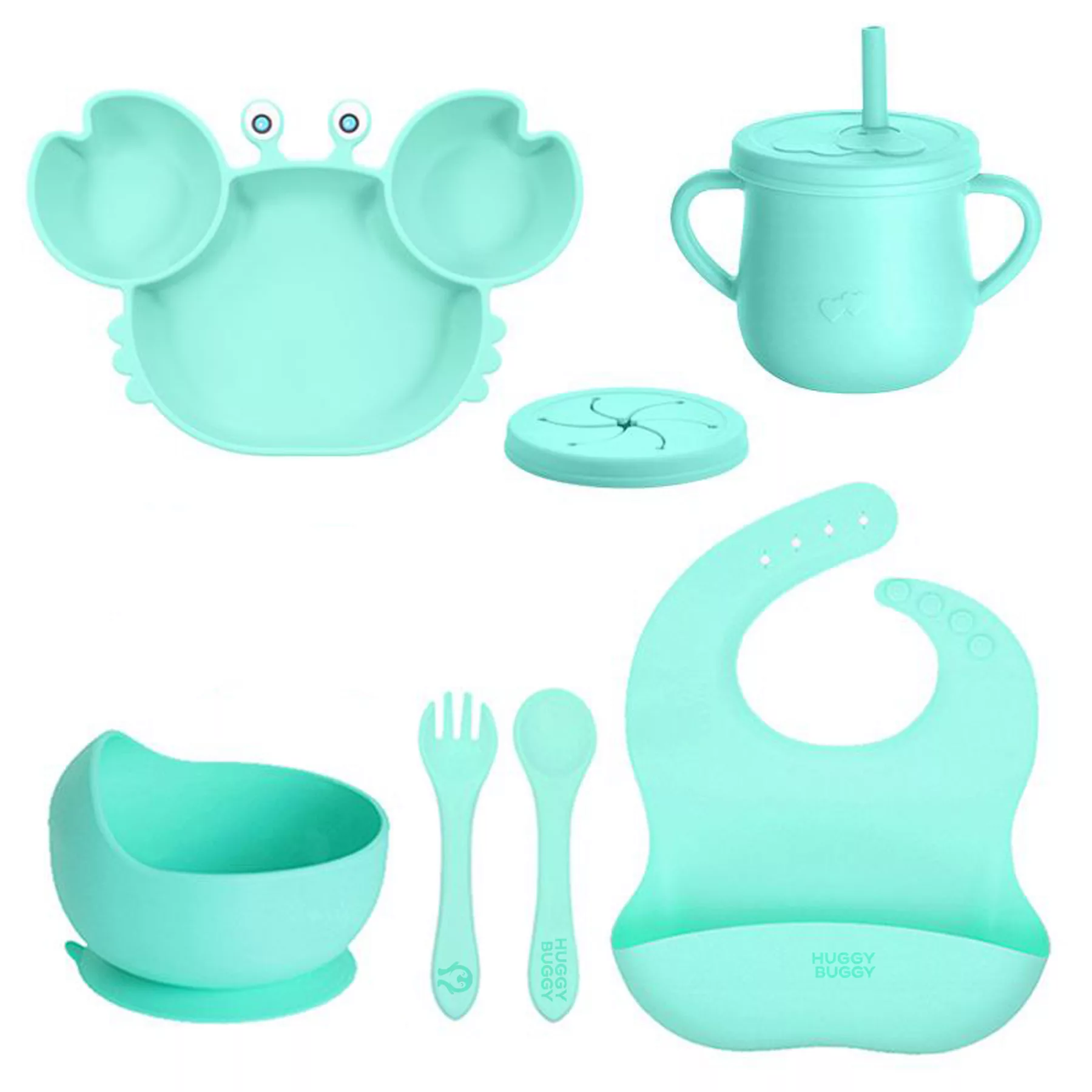 سرویس غذا خوری 8 پارچه کودک هاگی باگی مدل سیلیکونی