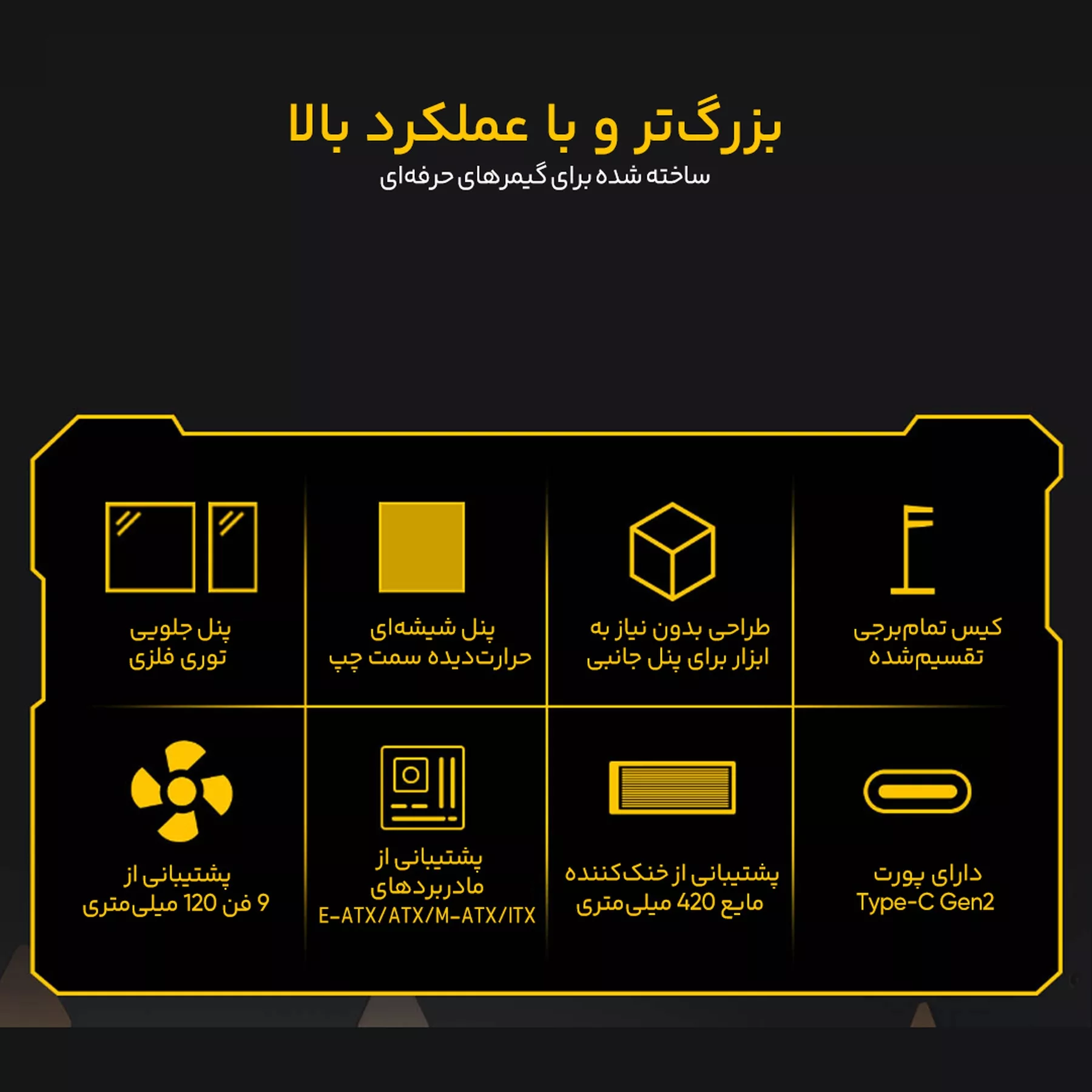 کیس کامپیوتر گیم مکس مدل Leader TG