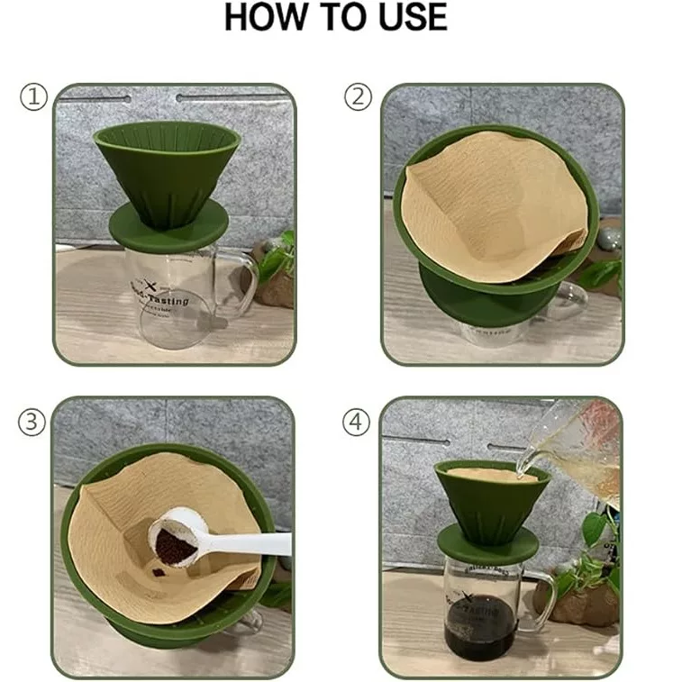 فیلتر قهوه مدل سیلیکونی قابل‌ حمل