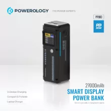 پاوربانک پاورولوجی مدل Smart Display 140W PPBCHA83 ظرفیت 27000 میلی آمپر ساعت
