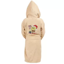 حوله پالتویی کودک زمرد حریر مدل اسپرت طرح باب اسفنجی سایز 80