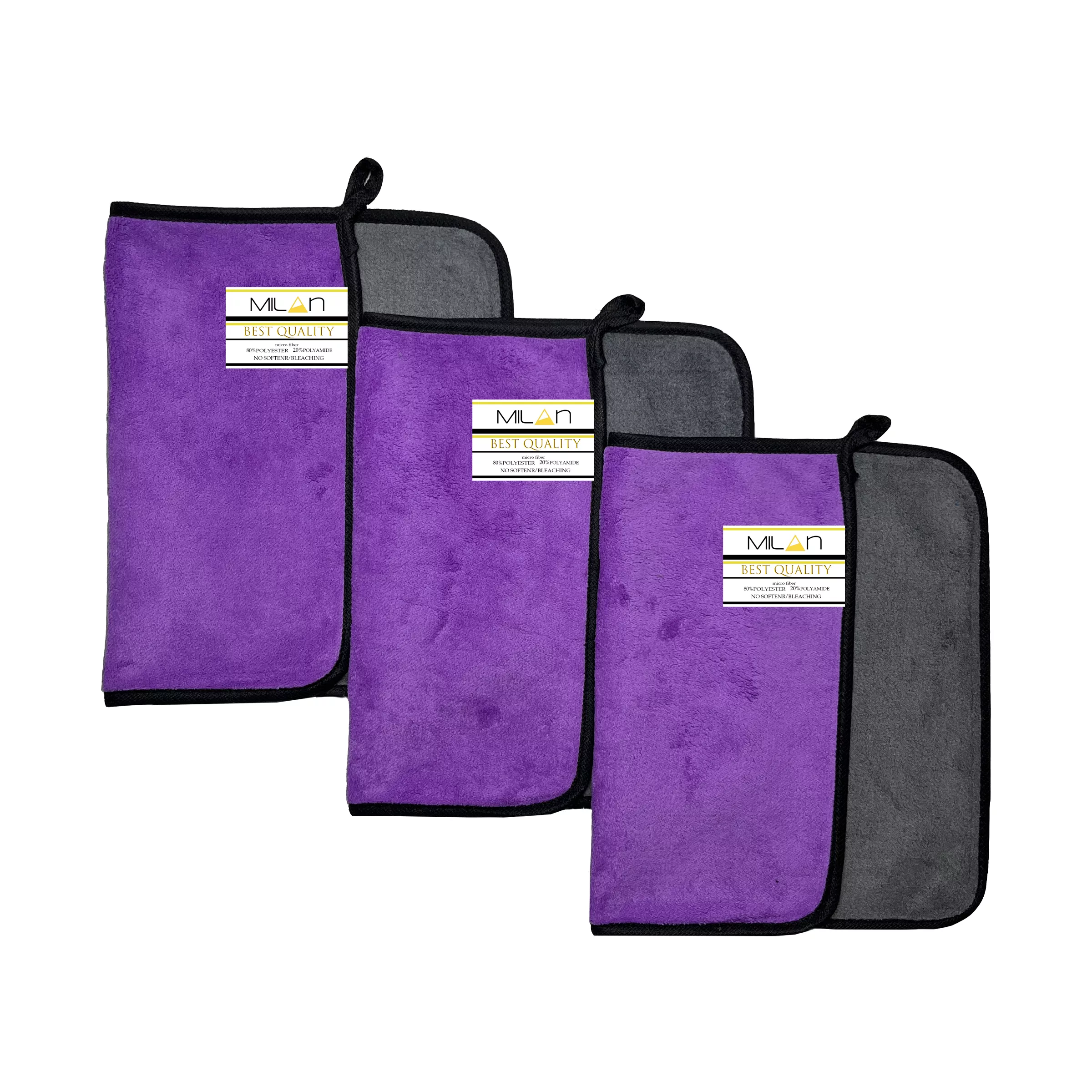 دستمال تمیز کننده LCD میلان مدل سوپر میکروفایبر پلاس بسته 3 عددی