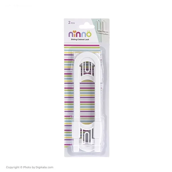 قفل کشویی یو شکل نینو بسته 2 عددی
