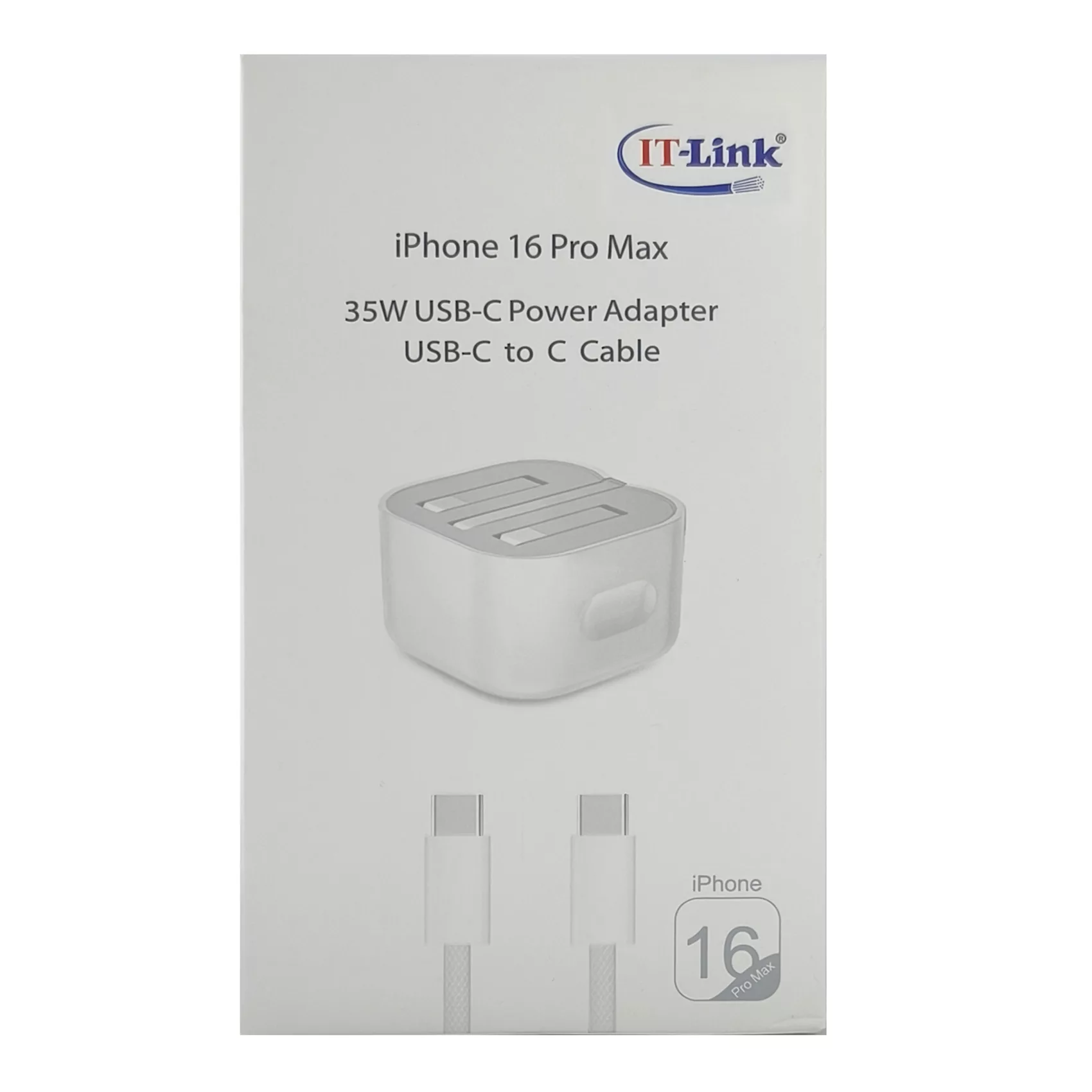 شارژر دیواری 35 وات آی تی لینک مدل iPhone 16 Pro Max A2344 به همراه کابل USB-C