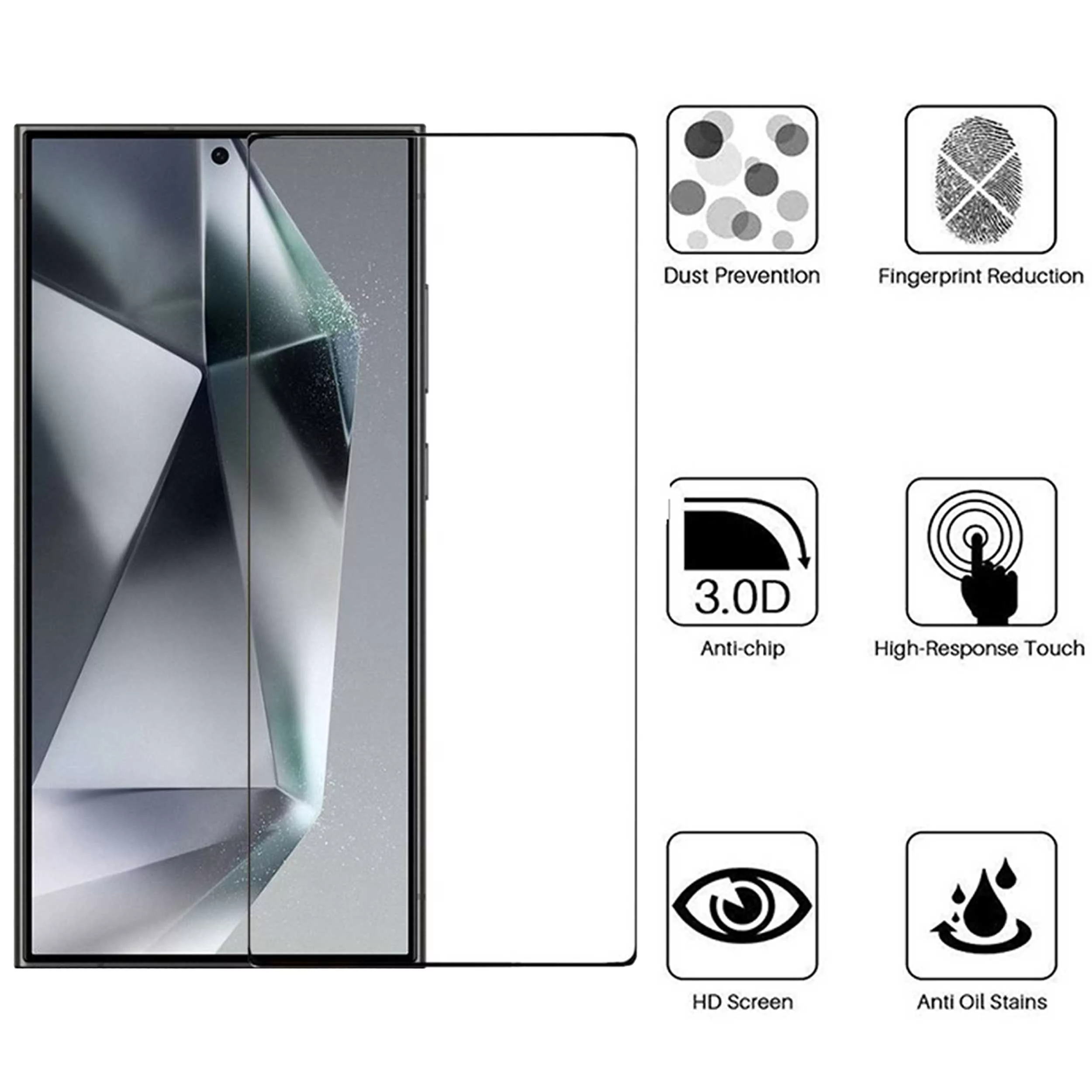 محافظ صفحه نمایش بوف مدل FullGlue-Max مناسب برای گوشی موبایل سامسونگ Galaxy S24 Ultra