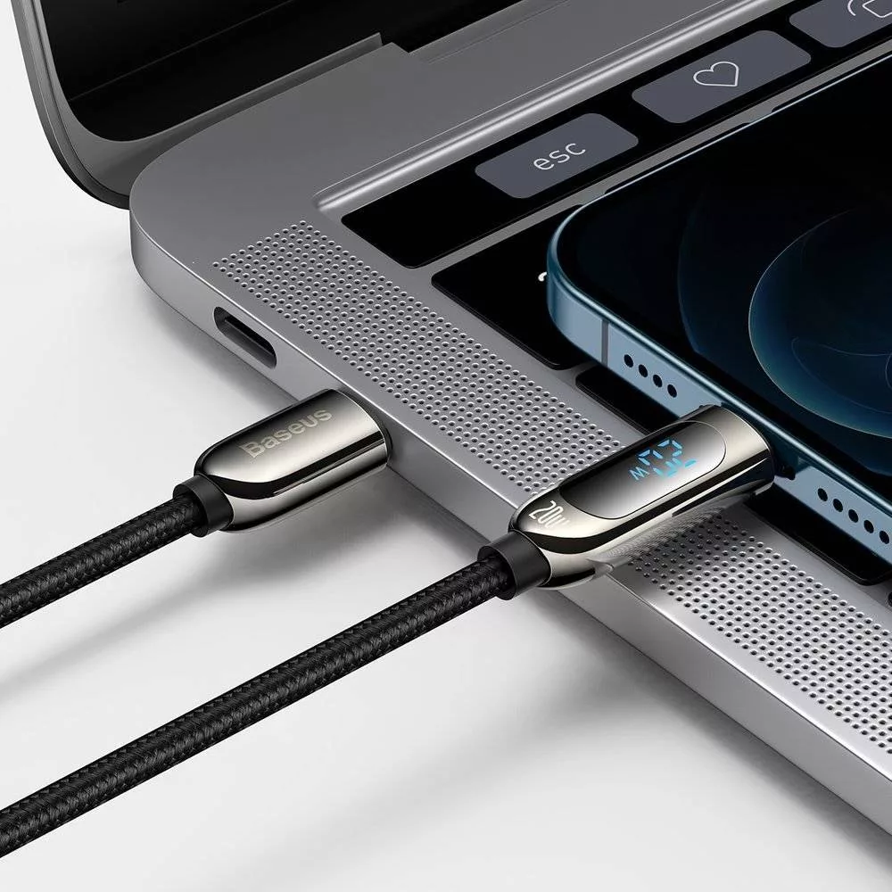 کابل تبدیل  USB-C به لایتنینگ باسئوس مدل Display Fast Charging-20w طول 1 متر