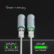 باتری قلمی قابل شارژ بستون مدل type C بسته 4 عددی