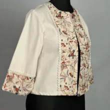 کت زنانه مدل کتان خرجکار هندی کد AK1395