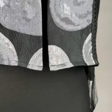 کت رسمی زنانه مدل کراپ لینن خرج کار هندی کد AK1294 رنگ مشکی
