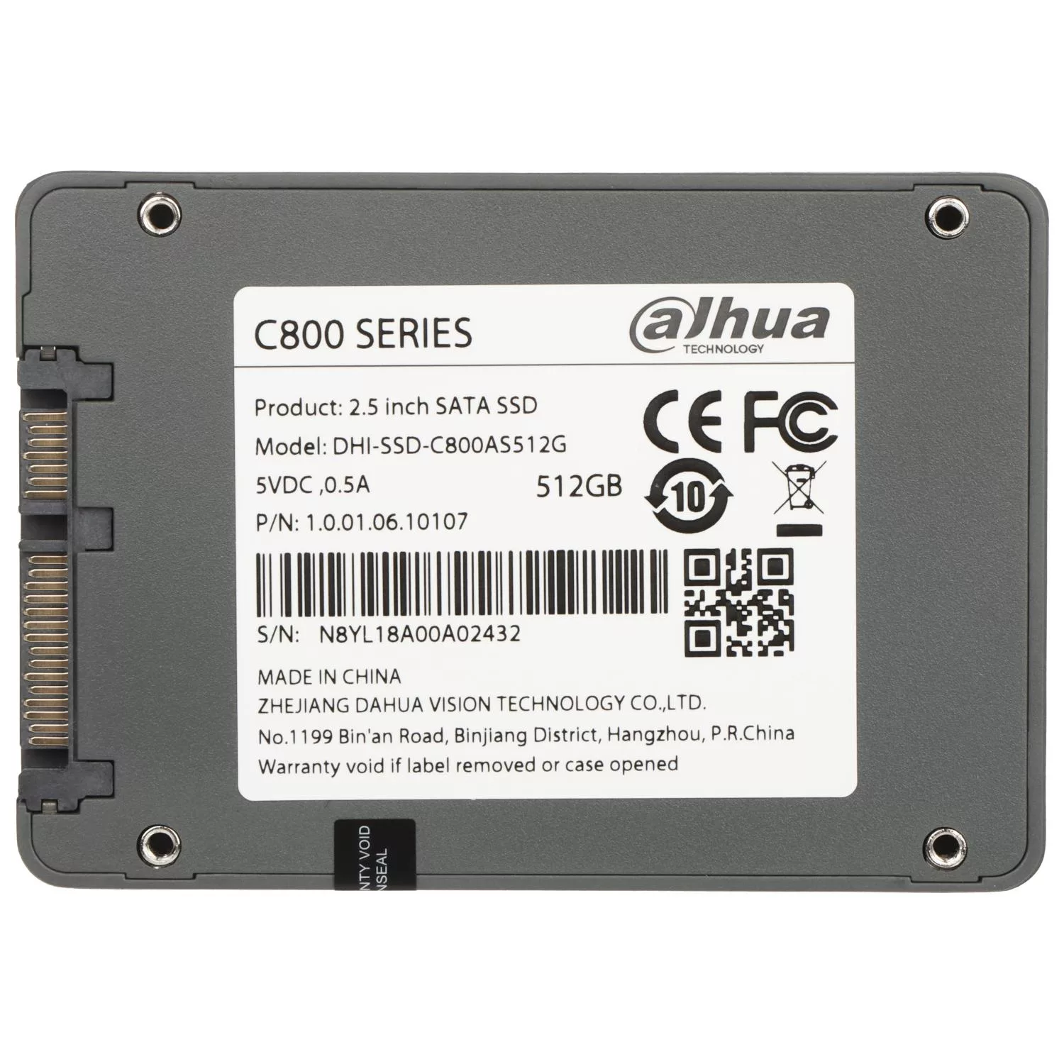 اس اس دی اینترنال داهوا مدل DHI-SSD-C800AS512G ظرفیت 512 گیگابایت