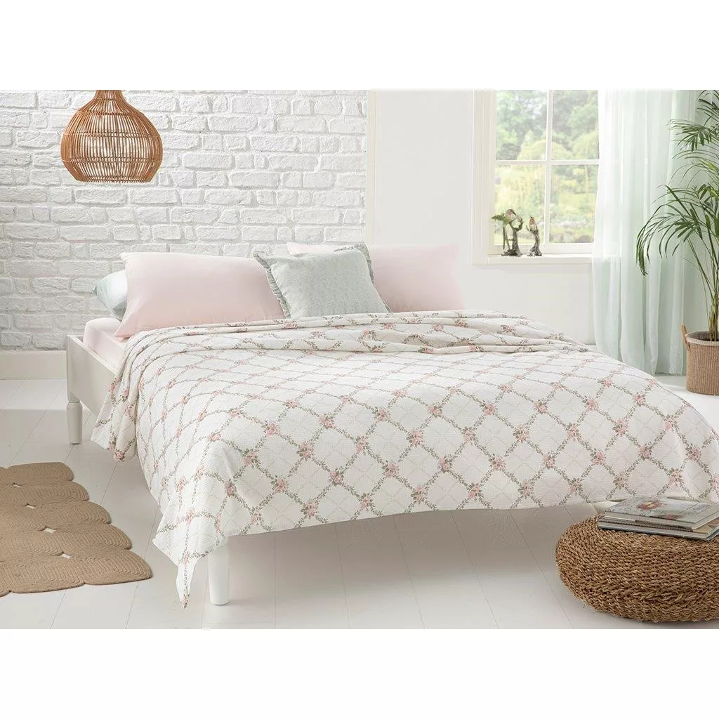 روتختی دو نفره انگلیش هوم مدل Rose Chain سایز 220x200 سانتیمتر