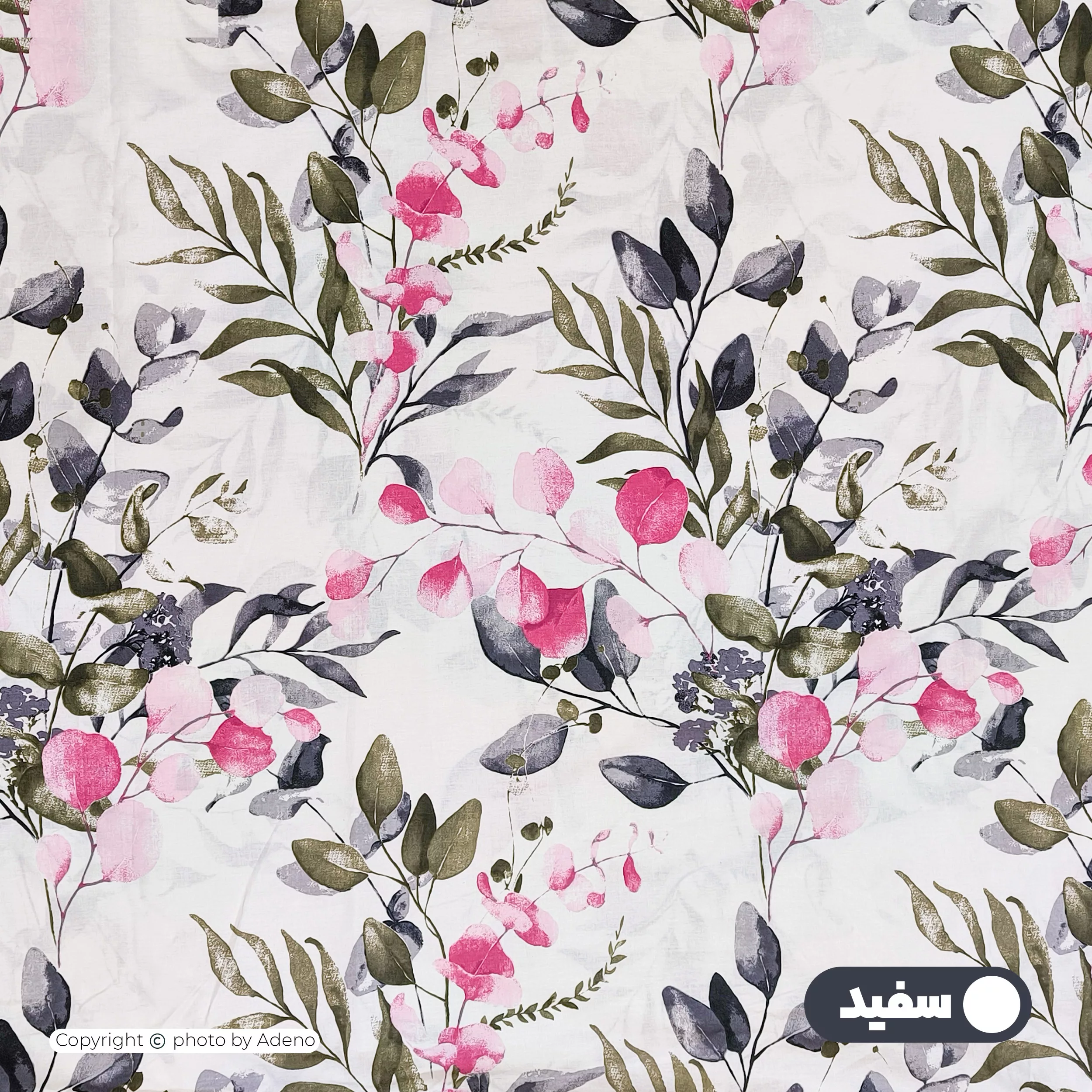 روکش لحاف کتان آدنو مدل گلسار کد FI48 دو نفره سایز 220x240 سانتیمتر