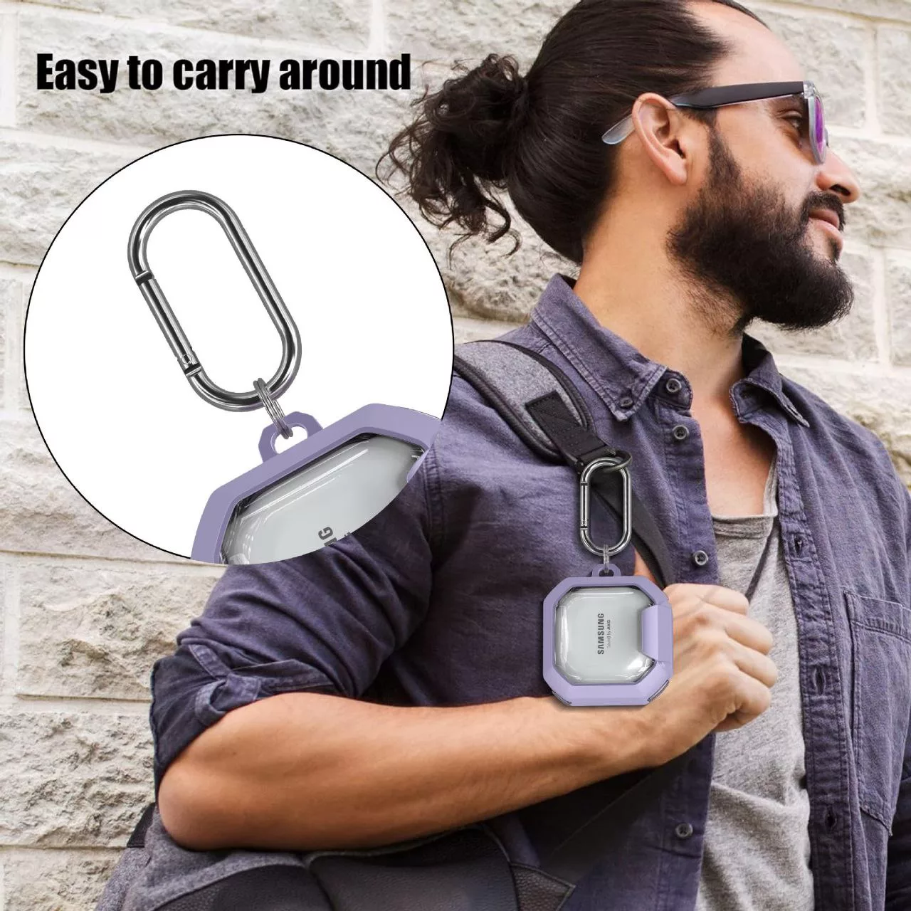 کاور مدل U.EHome استند دار مناسب برای کیس هندزفری بلوتوثی سامسونگ مدل Buds FE