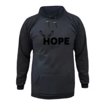 هودی زنانه مدل امید و آرزو رنگ ذغال سنگی