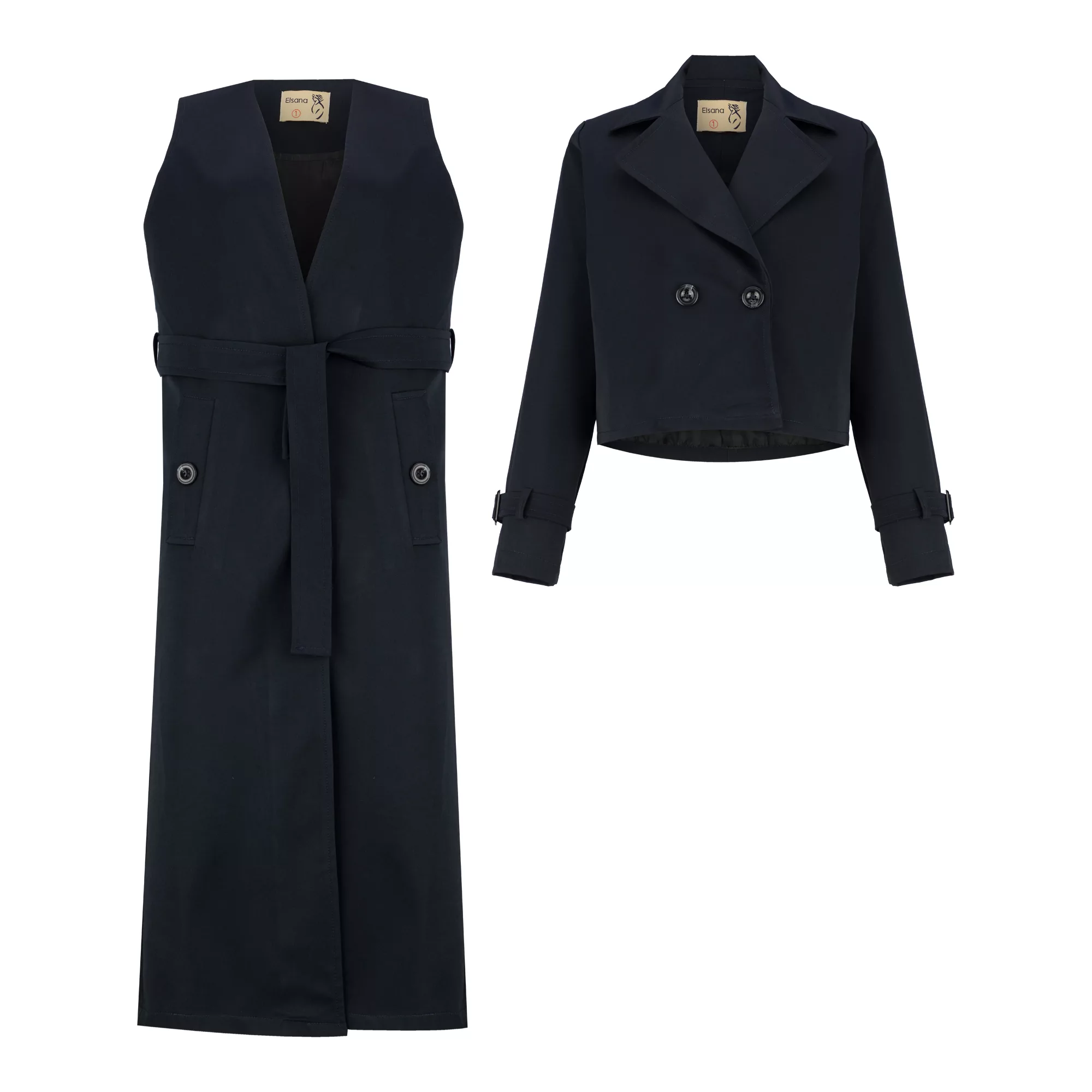 ست کت و سارافون رسمی زنانه السانا مدل مینل کد 231028