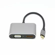 مبدل USB-C به HDMI / VGA / USB 3.0 / USB-C مدل HK-1CT4P