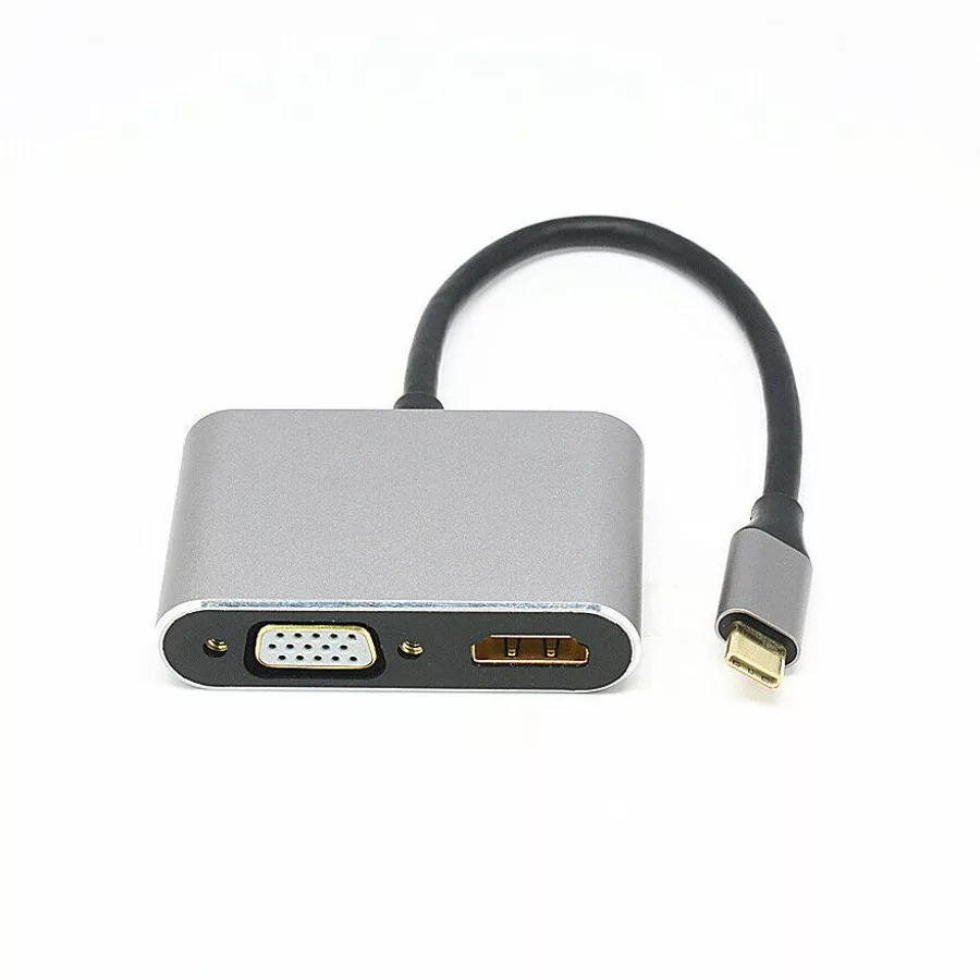 مبدل USB-C به HDMI / VGA / USB 3.0 / USB-C مدل HK-1CT4P